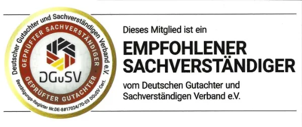 Eintrag im Best&auml;tigungsregister der DGuSV